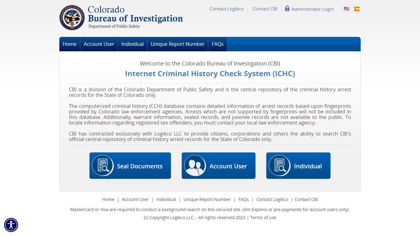 State of Colorado Criminal History Check